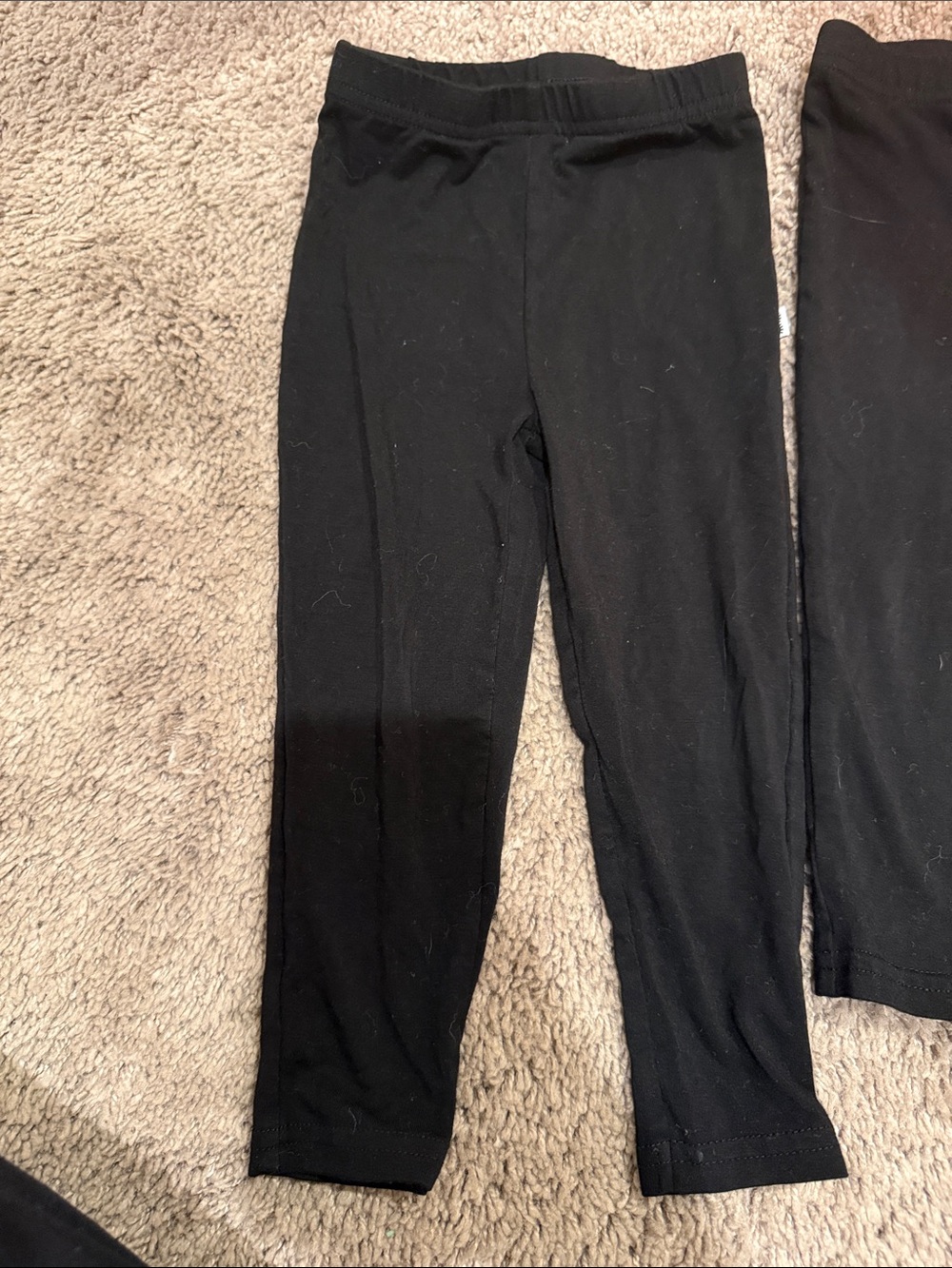 Little Sleepies Black Girls' Leggings - Stretch Knit Bottoms